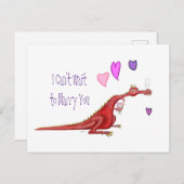 Ein Drache mit Blume Postkarte (Vorne/Hinten)