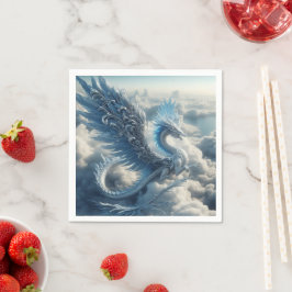 Ein Drache umgeben von Wolken Serviette