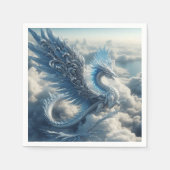 Ein Drache umgeben von Wolken Serviette (Vorderseite)
