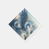 Ein Drache umgeben von Wolken Serviette (Ecke)