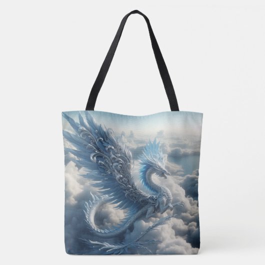 Ein Drache umgeben von Wolken Tasche (Rückseite)