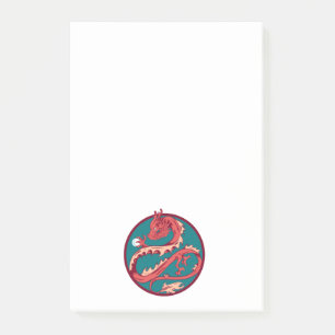 Ein Drache und seine magische Perle Post-it Klebezettel