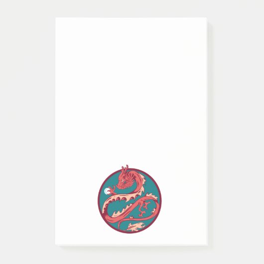 Ein Drache und seine magische Perle Post-it Klebezettel (Vorderseite)