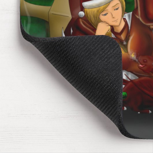 Ein Drache-Weihnachten Mousepad (Ecke)