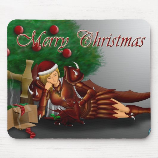 Ein Drache-Weihnachten Mousepad (Vorne)