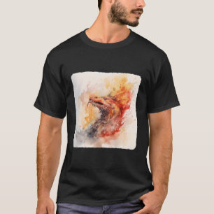Ein Drachenatmendrache in einem Feuerfeuerschlag T-Shirt