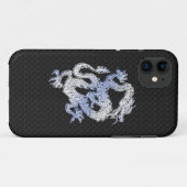 Ein Drachenausdruck auf der schwarzen Schlangenhau Case-Mate iPhone Hülle (Rückseite (Horizontal))