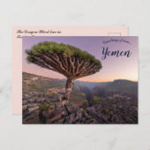 Ein Drachenblutbaum im Socotra-Jemen Postkarte (Vorne/Hinten)