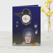 Ein Dragonfish Halloween Karte (Gelbe Blume)