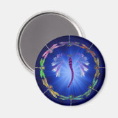 Ein Dragonfly-Tanz Magnet (Vorderseite/Rückseite)