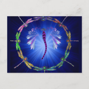 Ein Dragonfly-Tanz Postkarte
