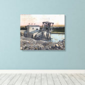 Ein Dredger Dredging for GoldOroville, CA Leinwanddruck (Insitu (Holzboden))