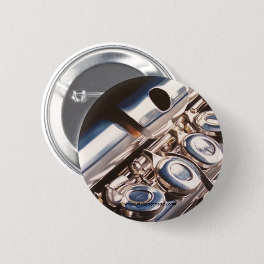 Ein drei Stück-Flöten-Knopf Button (Vorne & Hinten)