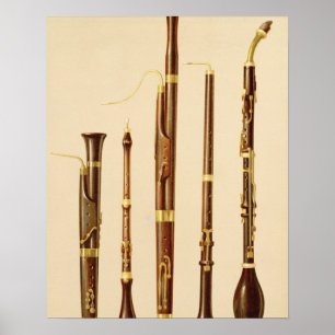 Ein dulcian, ein oboe, ein Bassoon, ein oboe DA Poster