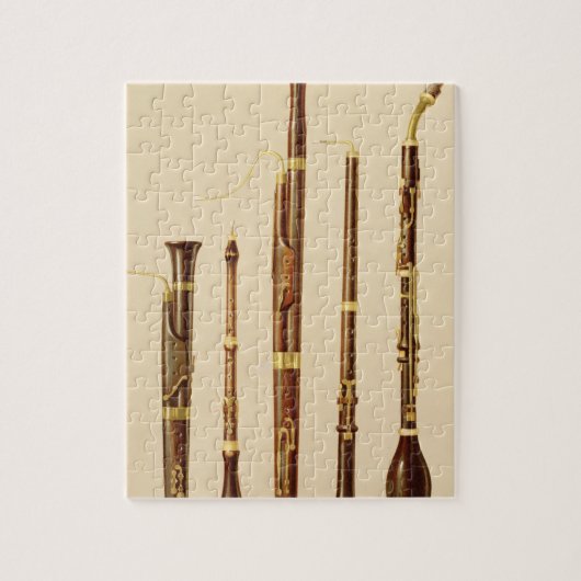 Ein dulcian, ein oboe, ein Bassoon, ein oboe DA Puzzle (Vertikal)