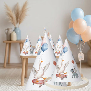 Ein dummer Gans 1. Geburtstag Wasserfarbe Pastell Partyhütchen