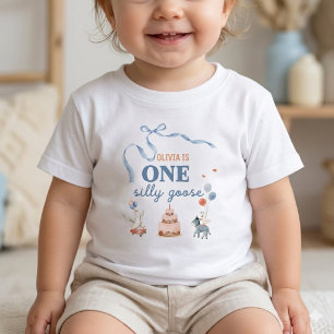 Ein dummer Gans erster Geburtstag Junge Mädchen Na Baby T-shirt