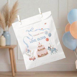Ein dummer Gans erster Geburtstag Wasserfarbe Tier Geschenktütchen