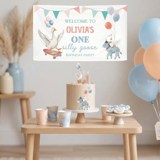 Ein Dummer Gans Erster Geburtstag Willkommen Wasse Banner