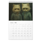 Ein dunkler Cat Art-Kalender Kalender (Jan 2026)