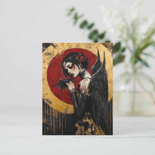 Ein dunkler Engel Postkarte (Stehend Vorderseite)