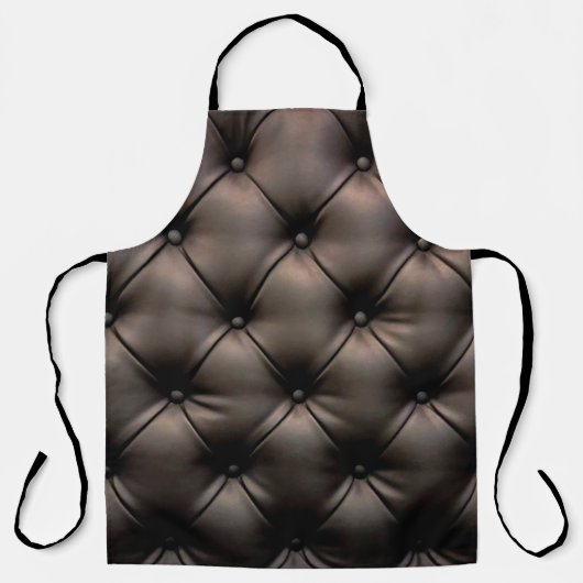 Ein dunkles Lederkissen, aus einem Kindersitz Schürze (Vorderseite)