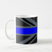 Ein dünner blauer Linien-Union Jack Kaffeetasse (Links)