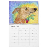 Ein dünner Hundejahr-Kalender Kalender (Feb 2027)