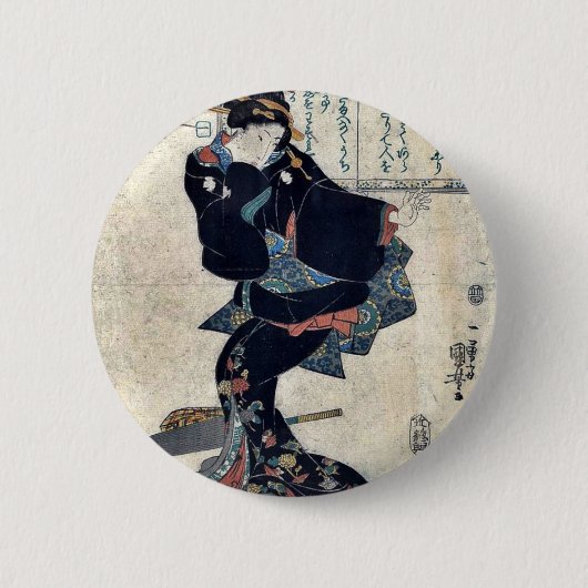 Ein durch Utagawa, Kuniyoshi Ukiyoe Button (Vorderseite)