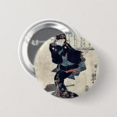 Ein durch Utagawa, Kuniyoshi Ukiyoe Button (Vorne & Hinten)