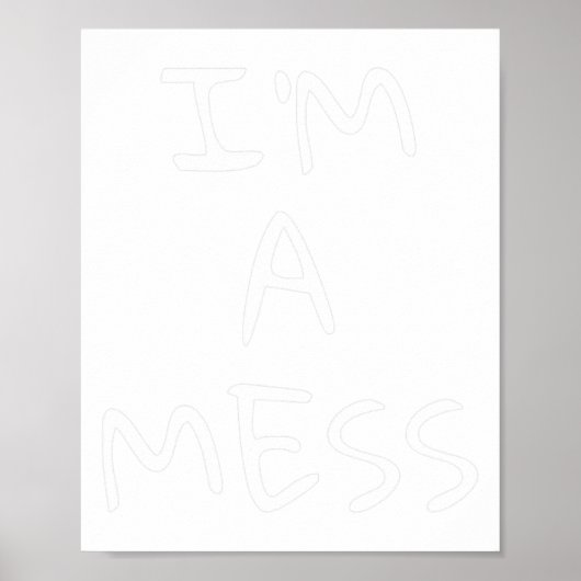 Ein Durcheinander Depression Angstgefühl Poster (Vorne)
