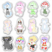 Ein Dutzend attraktive Zeichen Aufkleber (Vorderseite)