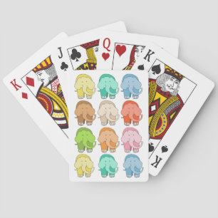 Ein Dutzend Elefanten beim Kartenspielen Spielkarten