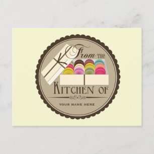 Ein Dutzend französischer Macarons Rezept Postkart Postkarte