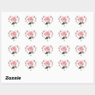 Ein Dutzend Rote Rosen Herz-Aufkleber
