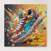 Ein dynamischer Running Shoe entfesselt Puzzle (Vertikal)