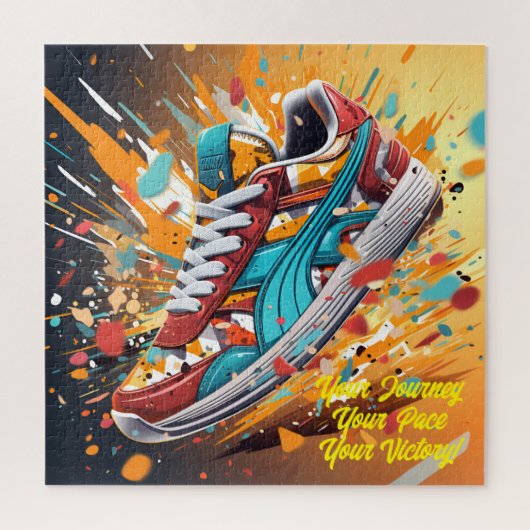 Ein dynamischer Running Shoe entfesselt Puzzle (Vertikal)