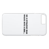 Ein Dyslexer läuft in eine Bra Case-Mate iPhone Hülle (Rückseite (Horizontal))