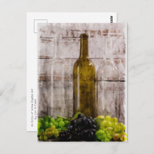 Ein Echo der Postkarte für die digitale Kunst (Vorne/Hinten)