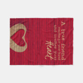 Ein echter Freund - eine Freundschafts-Decke - Fleecedecke (Vorderseite (Horizontal))