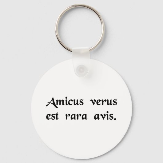 Ein echter Freund ist ein seltener Vogel Schlüsselanhänger (Vorderseite)