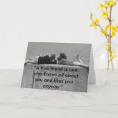 Ein echter Freund Karte (Gelbe Blume)