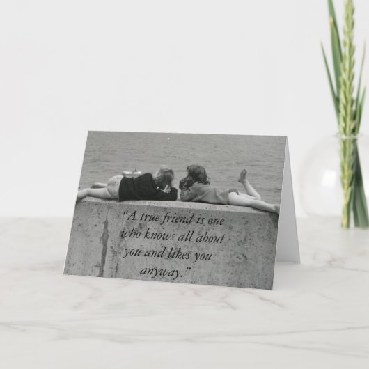 Ein echter Freund Karte (Vorderseite)