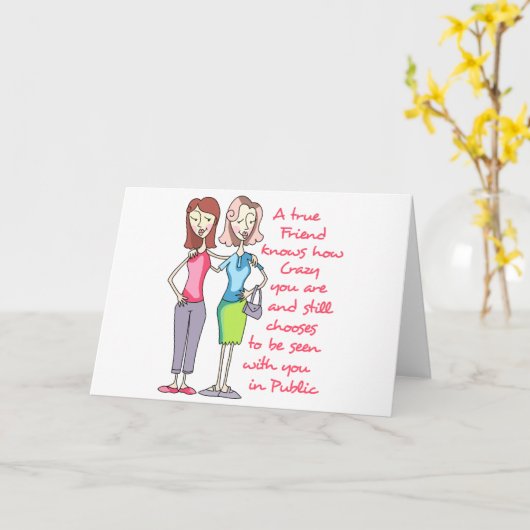 Ein echter Freund Karte (Gelbe Blume)