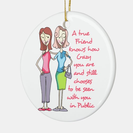 Ein echter Freund Keramik Ornament (Links)