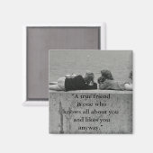 Ein echter Freund Magnet (Vorderseite/Rückseite)