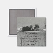 Ein echter Freund Magnet (Vorderseite/Rückseite)