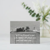 Ein echter Freund Postkarte (Stehend Vorderseite)