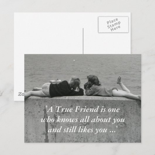 Ein echter Freund Postkarte (Vorne/Hinten)