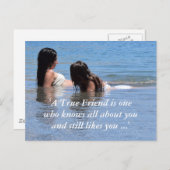 Ein echter Freund Postkarte (Vorne/Hinten)